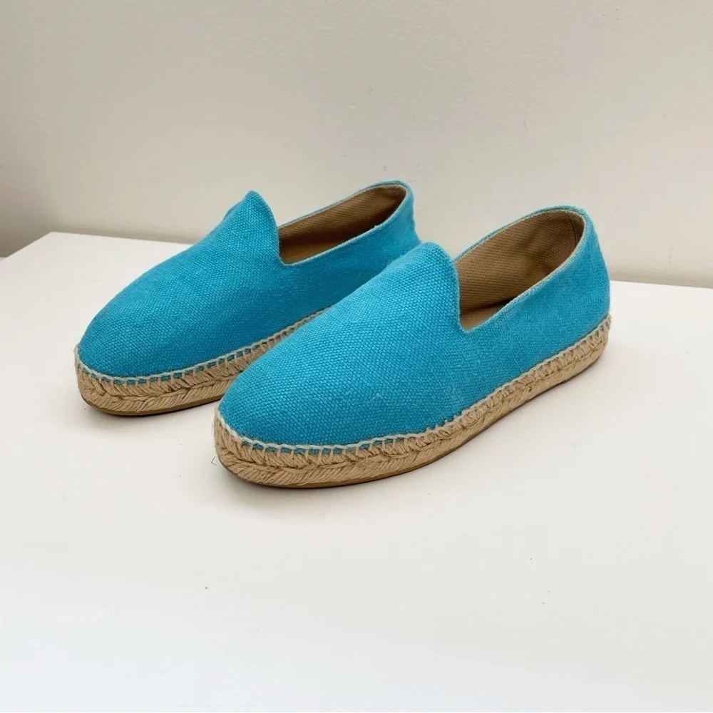 Stubbs and Wootton Gatsby Espadrille Loafer slides woven resort cruise summer 37